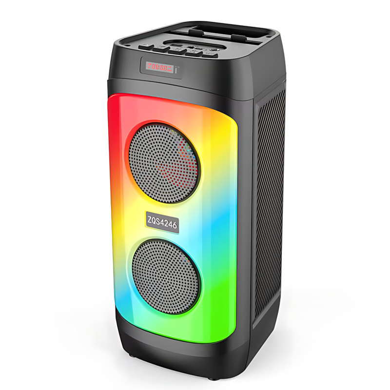 Портативна Bluetooth-колонка ZQS4246, стереозвук 30 Вт, LED-підсвітка, мікрофон, FM-радіо, еквалайзер фото - 4