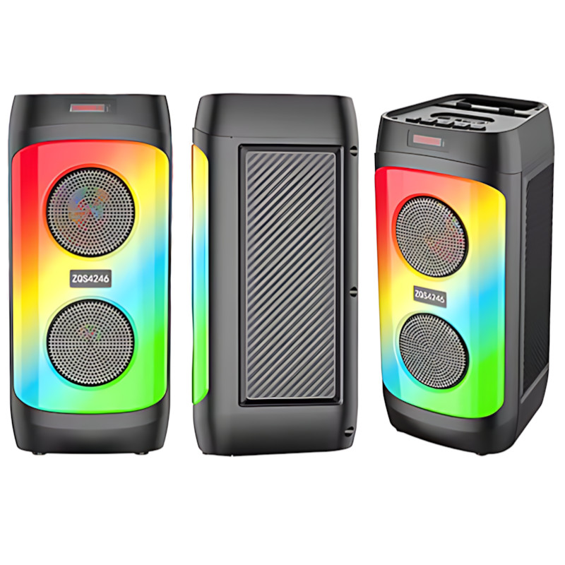 Портативна Bluetooth-колонка ZQS4246, стереозвук 30 Вт, LED-підсвітка, мікрофон, FM-радіо, еквалайзер фото - 6