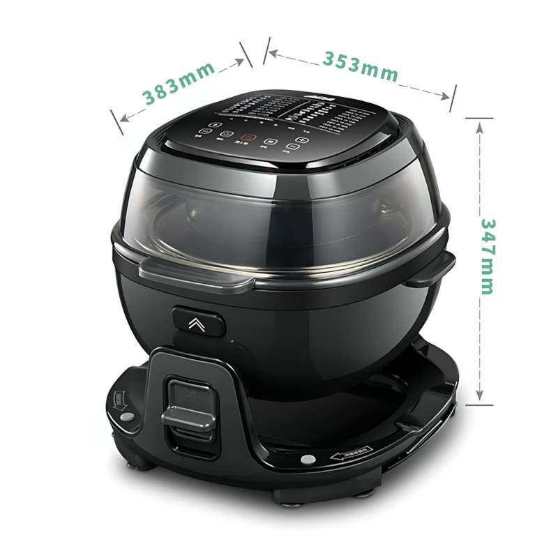 Smart-аерогриль Zepline ZP-140, аерофритюр 10 л, 4000 Вт, 18 програм, сенсорне керування, чорний фото - 8