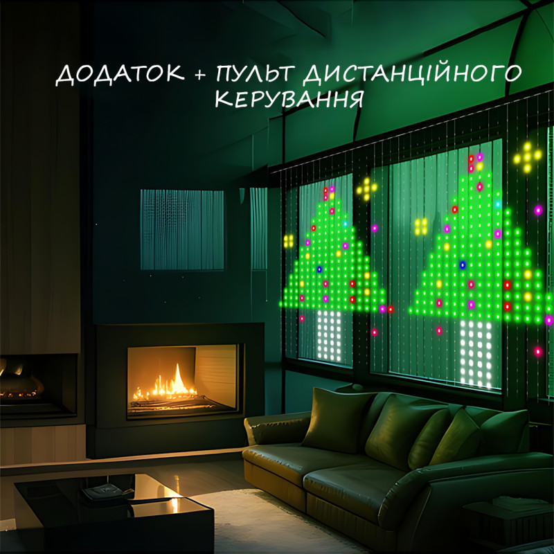 Гирлянда Конский хвост SFK-02, 10 нитей по 2 м, с пультом, APP Bluetooth, USB фото - 3