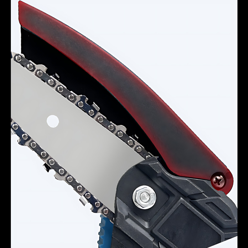 KRAFFTEC Chain Saw 8" — акумуляторна ланцюгова мініпила 24 V, 2 АКБ, 550-800 Вт, шина 205 мм, 10 м/с, кейс фото - 6