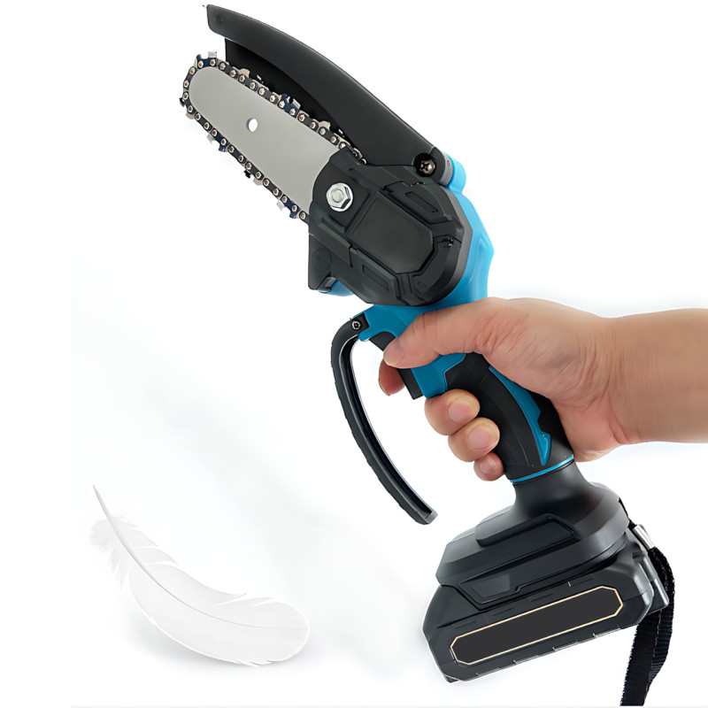 KRAFFTEC Chain Saw 8" — акумуляторна ланцюгова мініпила 24 V, 2 АКБ, 550-800 Вт, шина 205 мм, 10 м/с, кейс фото - 8
