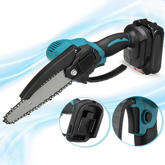 KRAFFTEC Chain Saw 8" — акумуляторна ланцюгова мініпила 24 V, 2 АКБ, 550-800 Вт, шина 205 мм, 10 м/с, кейс