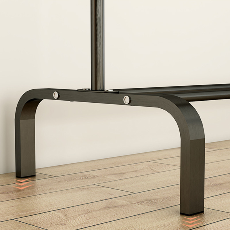Напольная вешалка для одежды Double Floor Hanger 3, металл, 150×110×40 см, с полкой для обуви и крючками фото - 9