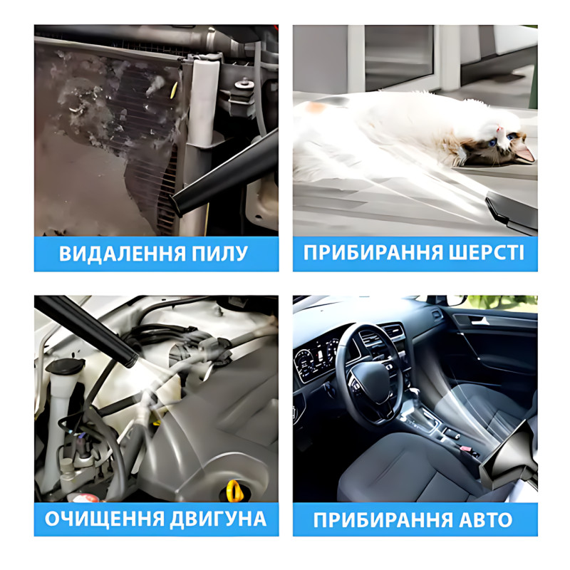 Повітродувка-пилосос Crownberg CB-3991, акумулятор 2000 мА·год, 2 АКБ, 98 м/с, жовтий фото - 7