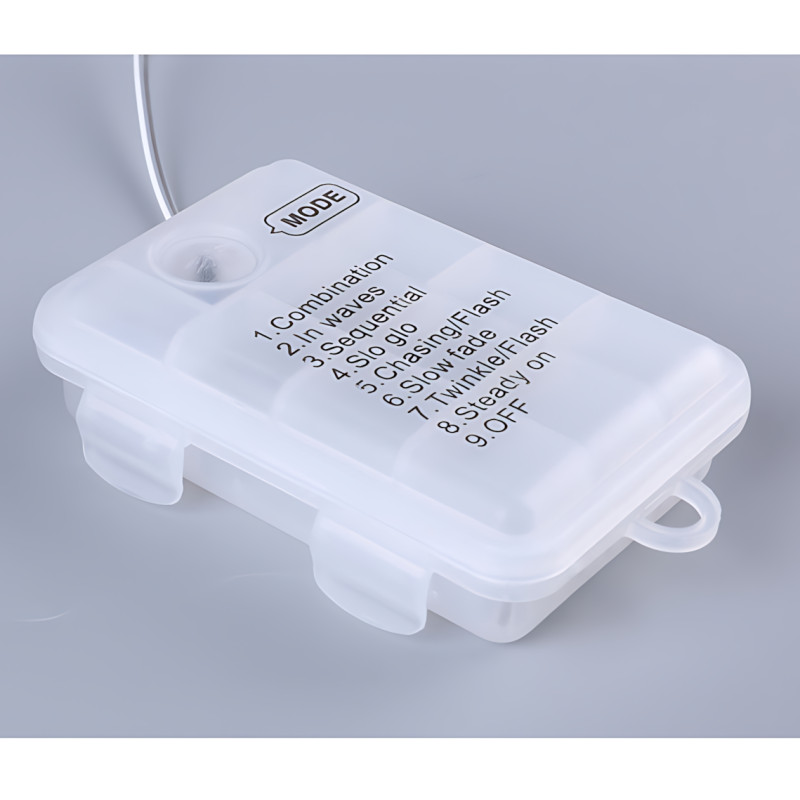 LED гирлянда-штора SFK-24, звезды с игрушкой, 8 режимов работы, теплый свет, 3 м х 0,8 м фото - 6