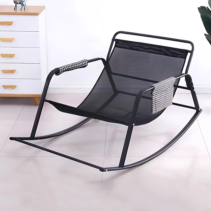 Крісло-гойдалка-ліжко 3в1, регульоване крісло-трансформер із хитним механізмом, тканинне, м'яке, сірий фото - 27