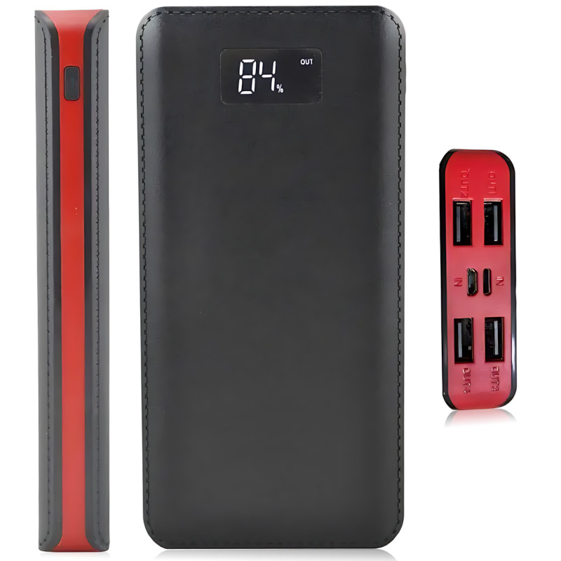 Power Bank 50000 mAh M9 LCD (реальна ємність 8400 mAh), 4&times;USB, microUSB + Lightning, LED-ліхтарик, зовнішній акумулятор фото - 3