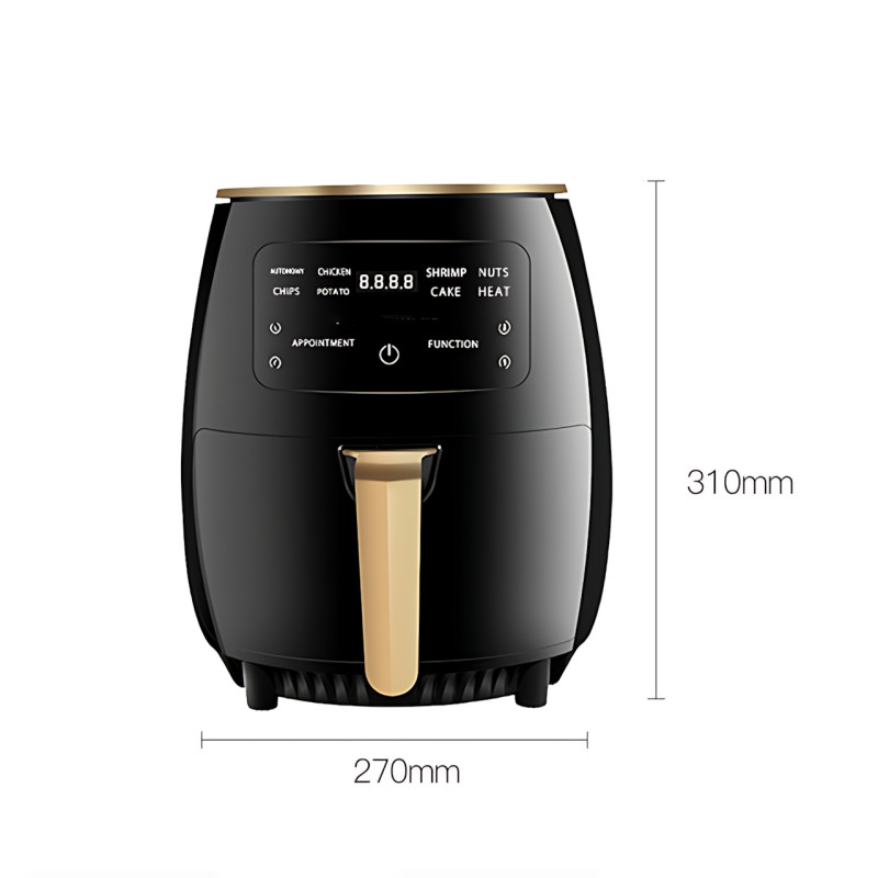 Аерогриль Black S-18 6L AirFryer MA655, 2600 Вт, 6 л, сенсорне керування, 8 програм, антипригарне покриття, аерофритюрниця фото - 8 Аерогриль Black S-18 6L AirFryer MA655, 2600 Вт, 6 л, сенсорне керування, 8 програм, антипригарне покриття, аерофритюрниця фото - 8