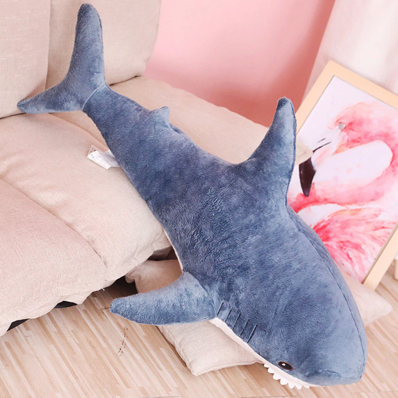 М'яка іграшка подушка акула IKEA BLAHAJ 60см фото - 2