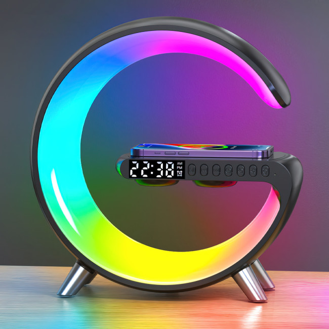 Настольная лампа G-Smart Light Sound Machine с беспроводной зарядкой 15 Вт и Bluetooth колонкой