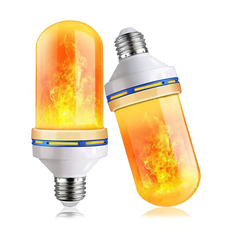 Лампа светодиодная с эффектом огня Flame Bulb, 4 режима, в цоколь E27, 7 Вт, 2200 К, 700 Лм фото - 2
