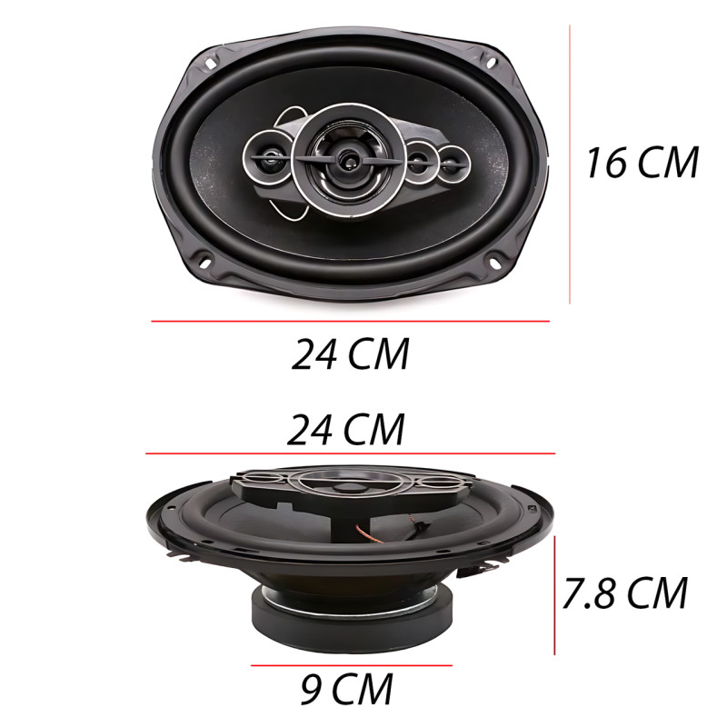 Автоакустика TS-6996 6&times;9&Prime;, 5-полосные коаксиальные динамики, 650 Вт max / 120 Вт RMS, 92 дБ, 30&ndash;36000 Гц, овальные авто колонки фото - 9