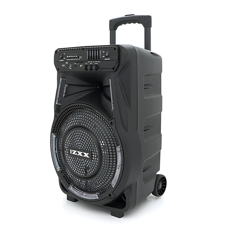 Портативная музыкальная колонка ZXX-7373, динамик 12'' 400 Вт, USB/SD/FM/BT/MIC/ДК, 53х35х28см фото - 4