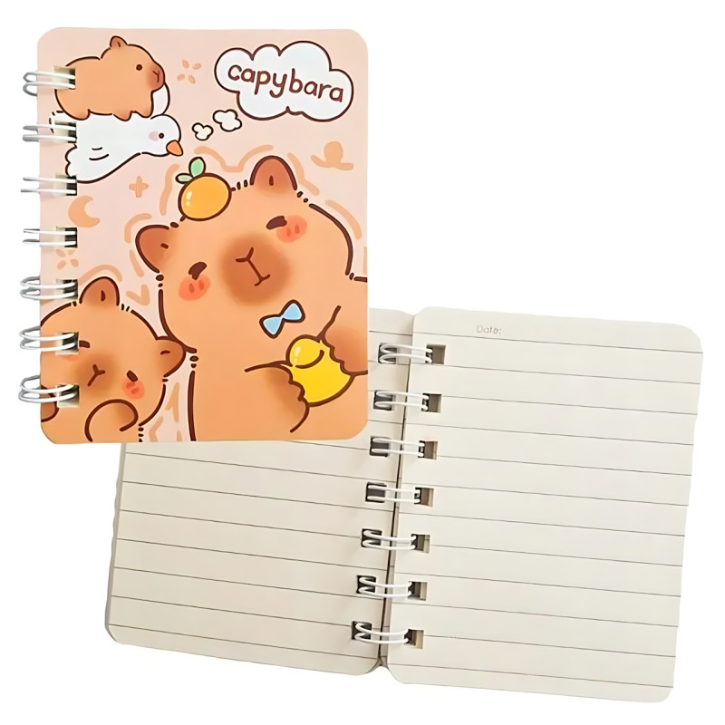 Набор канцелярии 55-в-1 в чемодане &laquo;Капибара&raquo; с кодовым замком, для школы и творчества: блокноты, наклейки, пенал, альбомы, ручки фото - 4