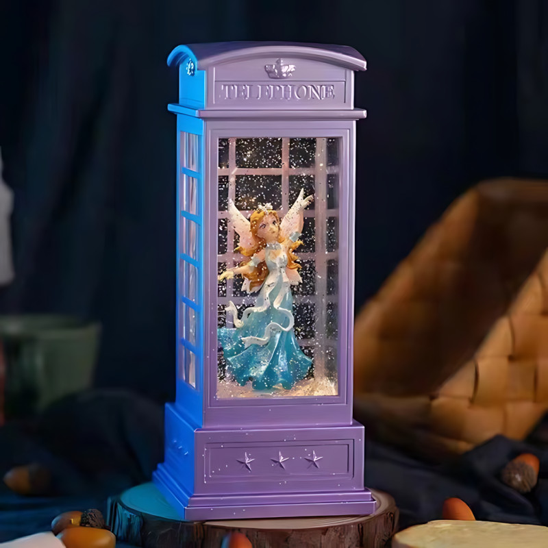 Портативный светильник "Балерина Эльза 11-7", Usb ночник лампа с аккумулятором, мелодиями и метелью фото - 7