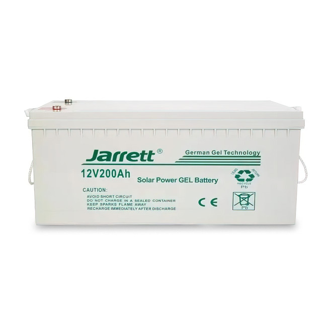 Гелевий акумулятор Jarrett 12 В, 200 А·год для домашніх систем електроживлення