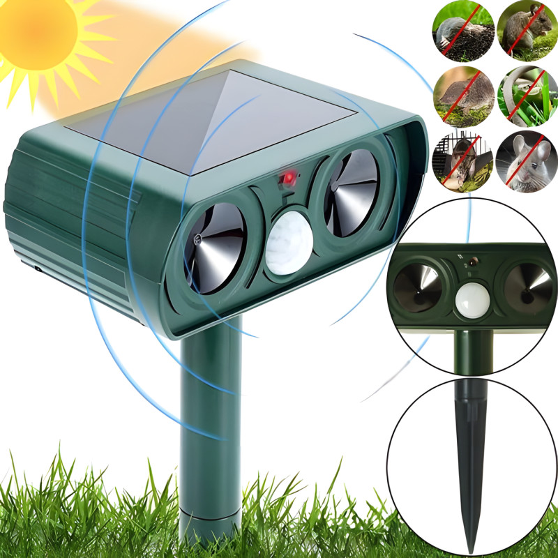 Ультразвуковой отпугиватель кротов и грызунов Solar Pest Reppeler ZF-858 на солнечной батарее фото - 2
