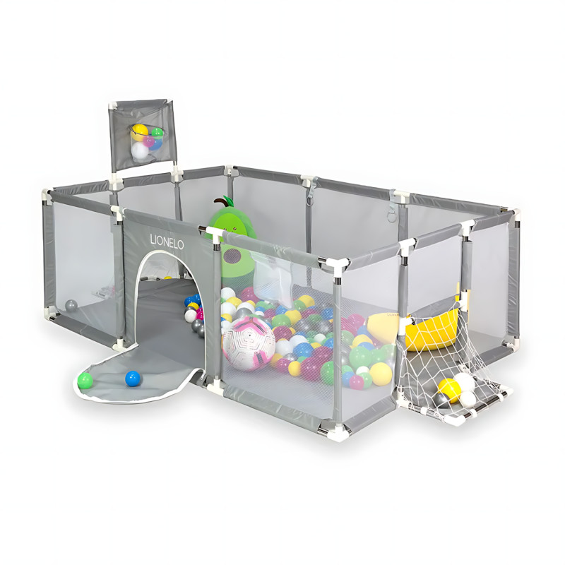 Дитячий манеж NX-21 (180&times;120 см) &mdash; ігровий сухий басейн із баскетбольним кільцем і воротами, сітчасті стінки, металевий каркас фото - 6