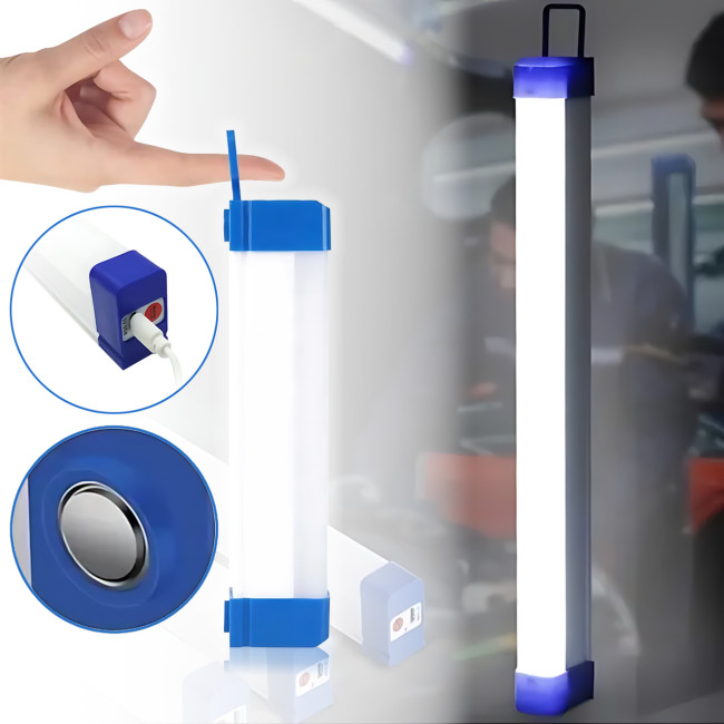 Світлодіодна USB LED-лампа-нічник на магніті, 60 Вт, 3 режими, IP65, 32 см, білий