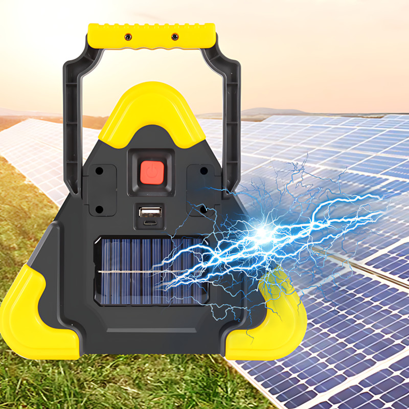 Прожектор светодиодный Hurry Bolt HB-7709 с солнечной панелью, аварийный LED-фонарь 500 лм, Power Bank, USB, красный свет SOS фото - 8