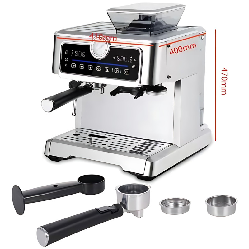 Кофеварка эспрессо с кофемолкой Zepline ZP-7305A – 3000 Вт, 20 Бар, сенсорное управление, капучинатор, 1.5 л фото - 10