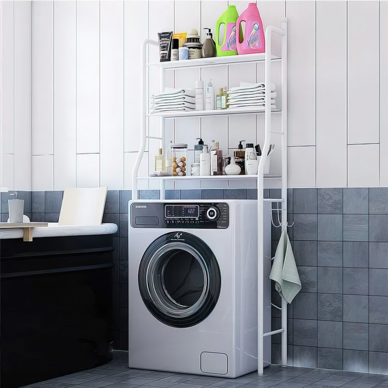 Посилена стійка на пральну машину Sailboat Washing Machine Rack TM-021, висотою 163 см, біла фото - 2