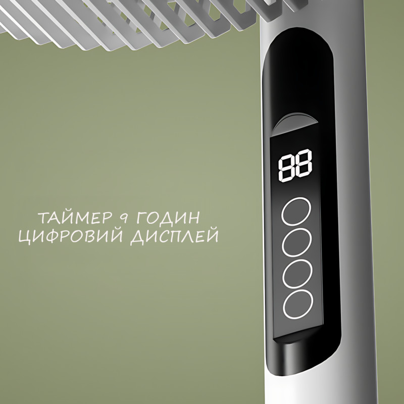 Напольный вентилятор Stand Fun 1, 5 лопастей, 8 скоростей, с пультом дистанционного управления и таймером фото - 4