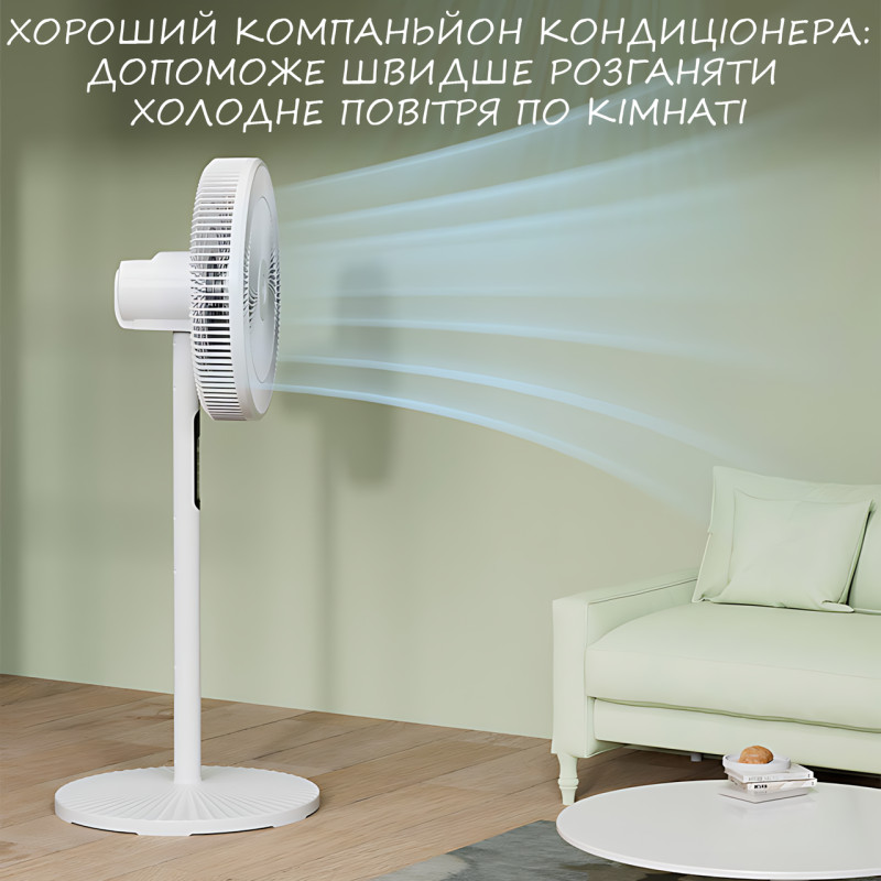 Напольный вентилятор Stand Fun 1, 5 лопастей, 8 скоростей, с пультом дистанционного управления и таймером фото - 5