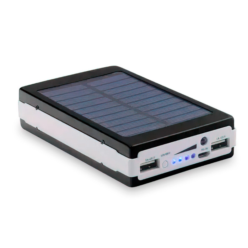 Портативний зарядний пристрій 40000 мА/год на сонячній батареї з ліхтариком фото - 3