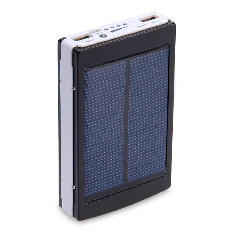 Портативний зарядний пристрій 40000 мА/год на сонячній батареї з ліхтариком фото - 5