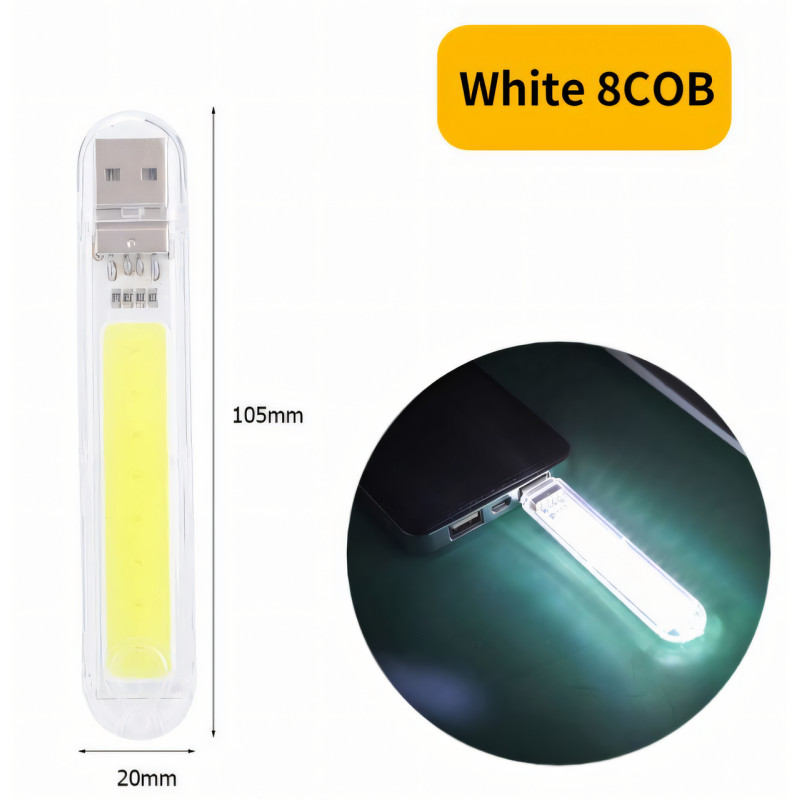 USB светодиодный фонарик LED 518 cob с сенсорным включением, Мини-светильник-брелок Usb для ноутбука, телефона фото - 5