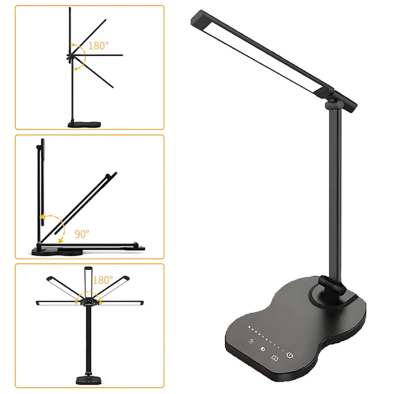 Настільна лампа Table lamp AND HA-85 з бездротовою зарядкою, складаною конструкцією, портом USB + таймером фото - 4