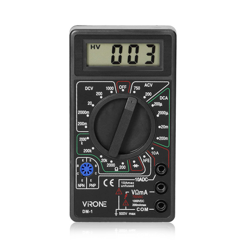 Мультиметр с цифровым дисплеем DT-830B, 2 измерительных щупа, 100 мкВ фото - 2