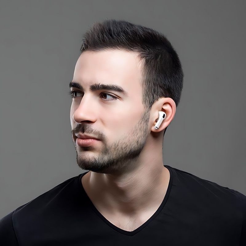 Bluetooth-гарнітура Borofone BW82, стерео, сенсорне керування, Bluetooth 5.4, LED-індикатор, білий фото - 10