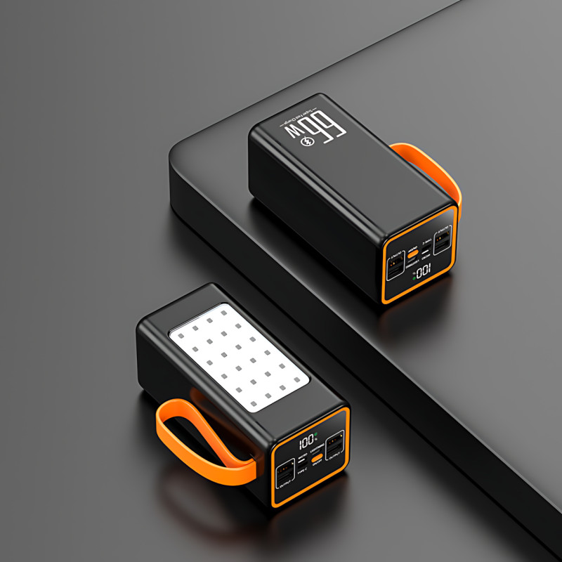 Hoco JA88A Power Bank 100000mAh, павербанк зі швидким заряджанням PD66W+QC3.0, ліхтариком і 4 USB-портами фото - 9