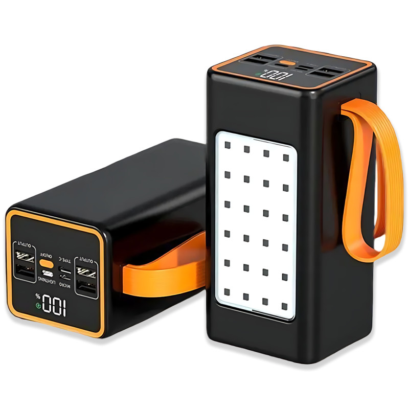 Hoco JA88A Power Bank 100000mAh, павербанк зі швидким заряджанням PD66W+QC3.0, ліхтариком і 4 USB-портами фото - 3