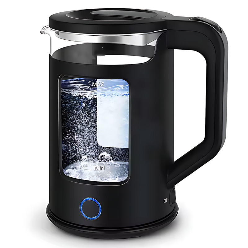 Електрочайник 2-в-1 SMURFETT SE-2279 зі скляним корпусом 2.3 л і заварником 1 л, 1500 Вт, LED-підсвітка, автовимкнення фото - 2