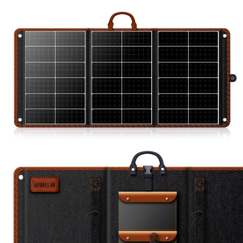 Портативная солнечная панель SHAWLLAR 100 Вт, 20 В, стильная складная сумка