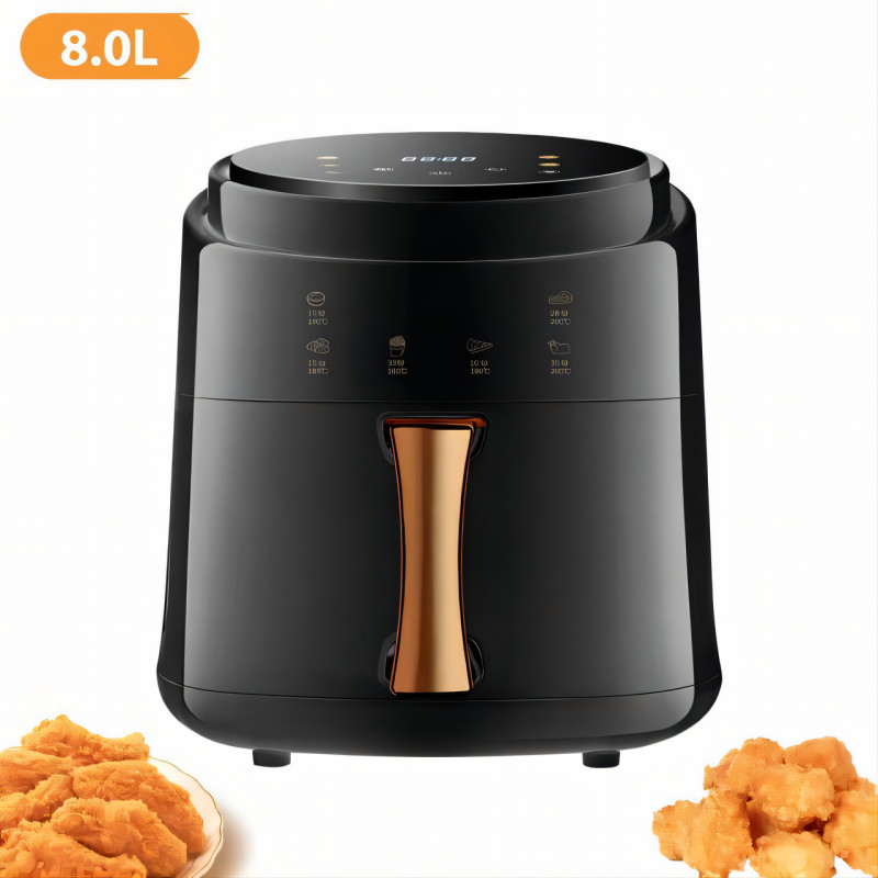 Аерофритюрниця Su Tai ST-805, Air Fryer 8 л, аерогриль 1800 Вт, 60 °C-210 °C, антипригарна чаша, чорний фото - 2