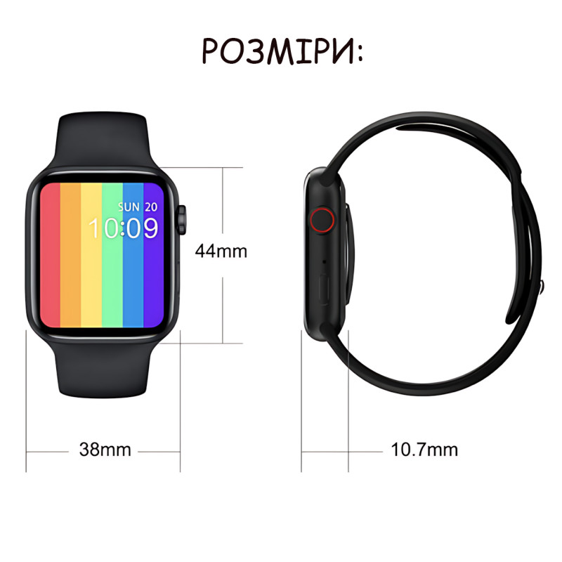 Смарт-годинник Smart Watch T100 Plus з Bluetooth-дзвінками, мікрофоном і динаміком, вимірювання тиску та SpO2, пульсометр, IPS 1.7 фото - 7