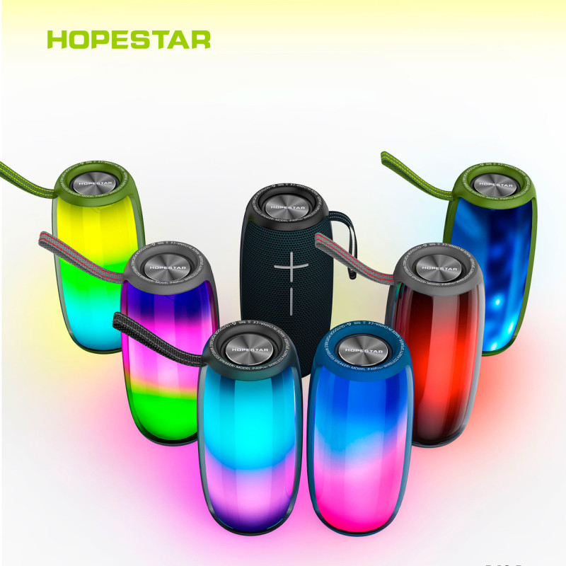 Бездротова вологозахищена колонка Hopestar p40 Pro, 20 W, 3600 mAh Синій фото - 2
