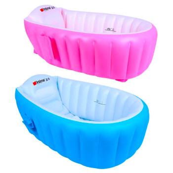 Дитяча надувна ванна Intime Baby Bath Tub, насос в подарунок, 98*28 см, два кольори
