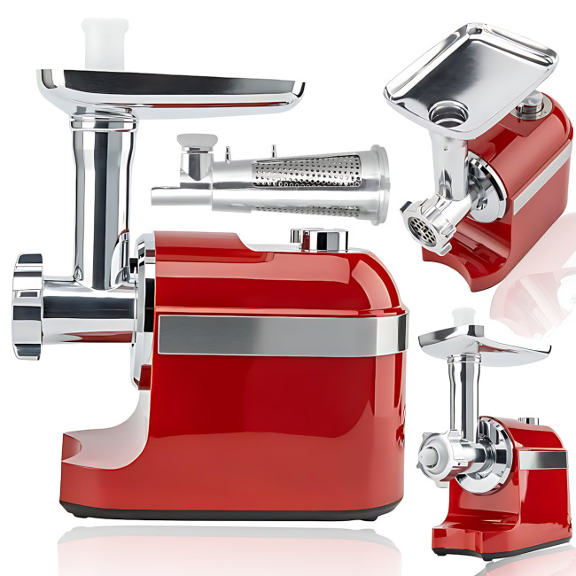 М'ясорубка електрична Rainberg RB-2270 3800 Вт з насадкою для томатів, реверсом, захистом від перевантаження