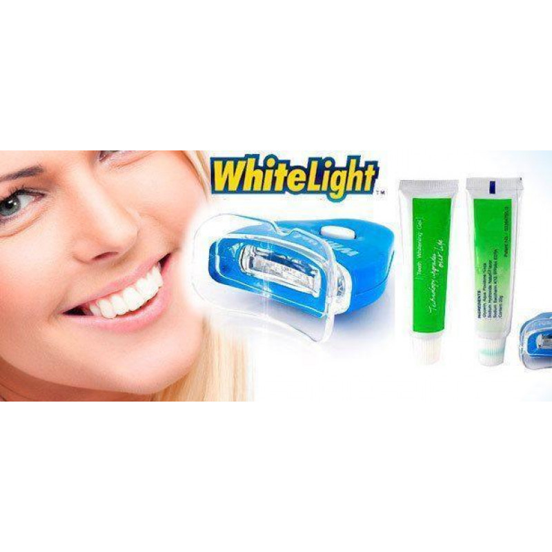 Прибор для отбеливания зубов White light с гелем фото - 4