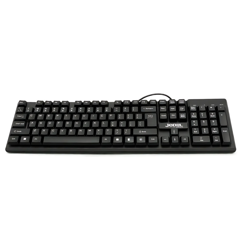 Проводная клавиатура JEDEL K19 USB, 104 клавиши, мембранная, полноразмерная 100%, раскладка RU/UA/EN, для Windows / Mac OS / Linux фото - 6