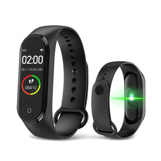 Фитнес браслет Smart Band M4 с функцией измерения кислорода в крови, 0.42", 90 мА/ч, OLED экран, IP67
