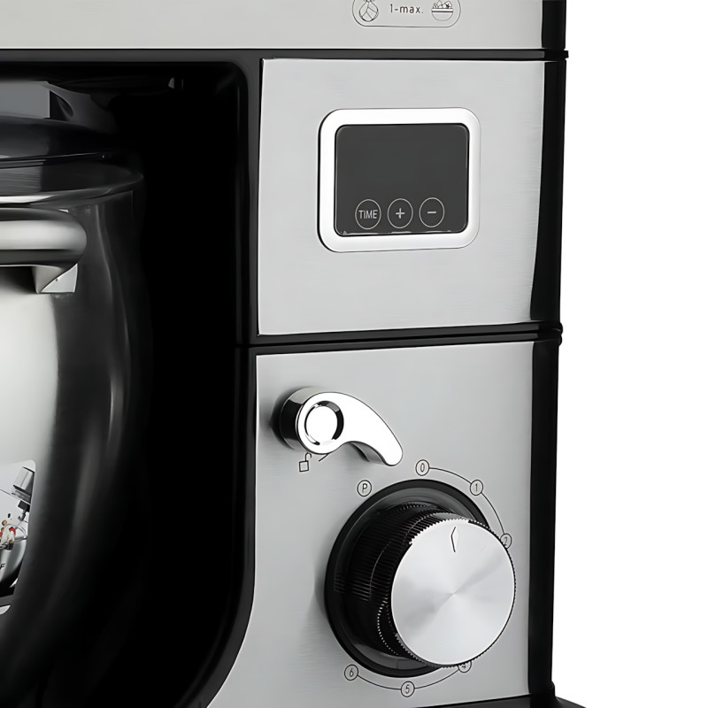 Планетарный миксер Hoffmans HM-8081 1600 Вт, тестомес с чашей 12 л, 6 скоростей, 3 насадки, турборежим фото - 4