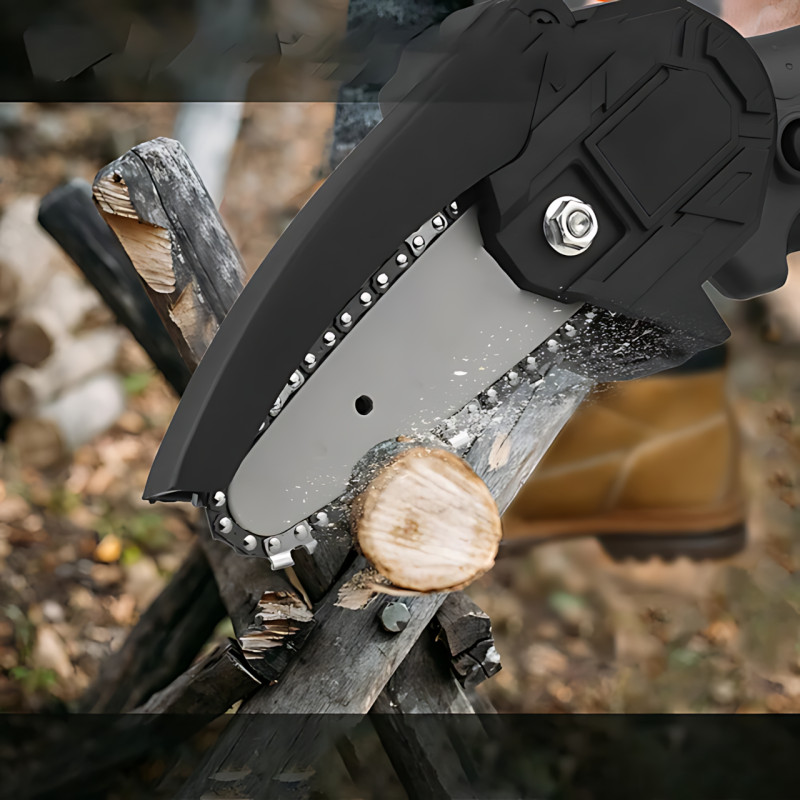 Аккумуляторная цепная пила DOMOTEC 48V Chain Saw (6" + 8") с кейсом и 2 АКБ фото - 9