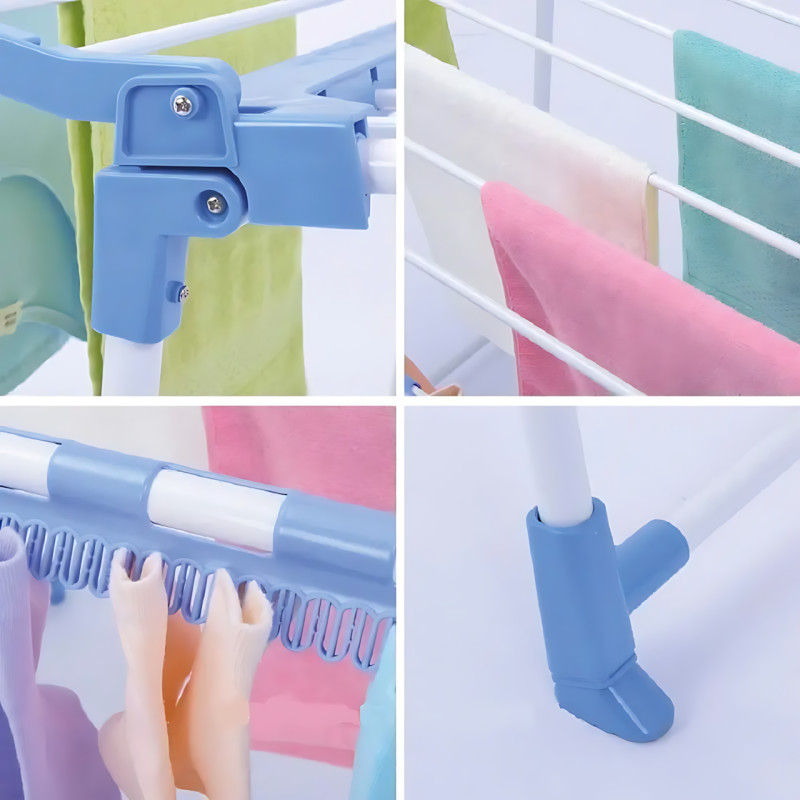 Складана сушарка для білизни Clothes dryer з тримачами для дрібних речей, 168 х 62 х 97 см, до 15 кг, фото - 5